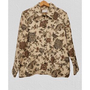 Alfred Dunner Women's Floral Tapestry Blazer Jacket size 14